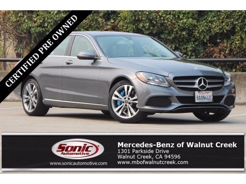 Selenite Grey Metallic Mercedes-Benz C 350e Plug-in Hybrid Sedan.  Click to enlarge.