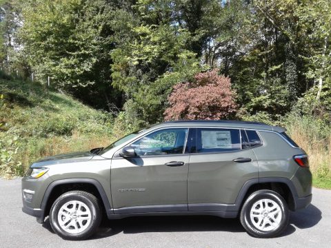 Olive Green Pearl Jeep Compass Sport 4x4.  Click to enlarge.