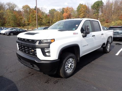 Summit White Chevrolet Silverado 2500HD Work Truck Crew Cab 4x4.  Click to enlarge.