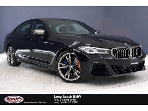 Black Sapphire Metallic BMW 5 Series M550i xDrive Sedan.  Click to enlarge.