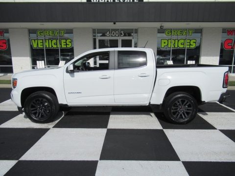 Summit White GMC Canyon SLE Crew Cab 4WD.  Click to enlarge.