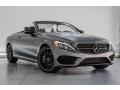 Front 3/4 View of 2018 Mercedes-Benz C 43 AMG 4Matic Cabriolet #12