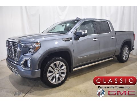Satin Steel Metallic GMC Sierra 1500 Denali Crew Cab 4WD.  Click to enlarge.
