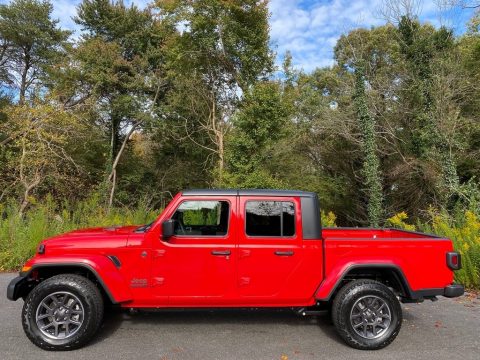 Firecracker Red Jeep Gladiator 80th Anniversary Edition 4x4.  Click to enlarge.