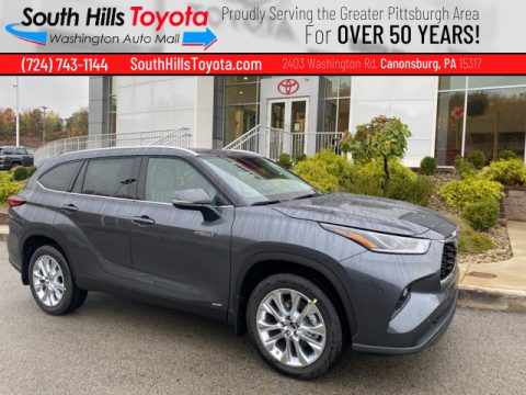 Magnetic Gray Metallic Toyota Highlander Hybrid Limited AWD.  Click to enlarge.
