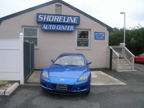 Winning Blue Metallic Mazda RX-8 Sport.  Click to enlarge.