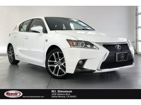 Ultra White Lexus CT 200h F Sport Hybrid.  Click to enlarge.