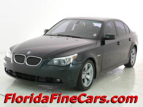 Black Sapphire Metallic BMW 5 Series 525i Sedan.  Click to enlarge.