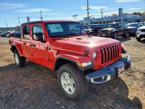 Firecracker Red Jeep Gladiator Sport 4x4.  Click to enlarge.