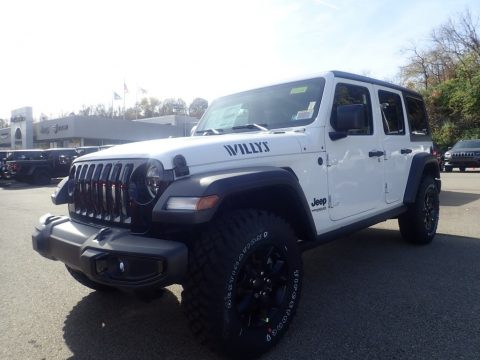 Bright White Jeep Wrangler Unlimited Willys 4x4.  Click to enlarge.