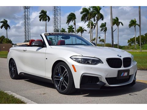 Mineral White Metallic BMW 2 Series M240i Convertible.  Click to enlarge.