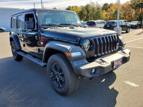 Black Jeep Wrangler Unlimited Sport Altitude 4x4.  Click to enlarge.