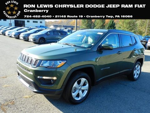 Olive Green Pearl Jeep Compass Latitude 4x4.  Click to enlarge.