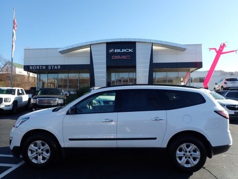 Summit White Chevrolet Traverse LS AWD.  Click to enlarge.