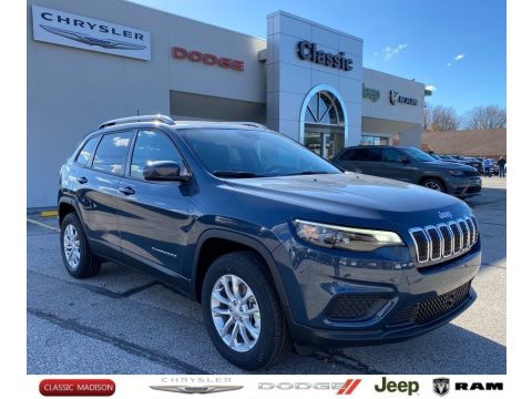 Slate Blue Pearl Jeep Cherokee Latitude 4x4.  Click to enlarge.