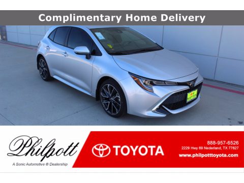 Classic Silver Metallic Toyota Corolla Hatchback XSE.  Click to enlarge.