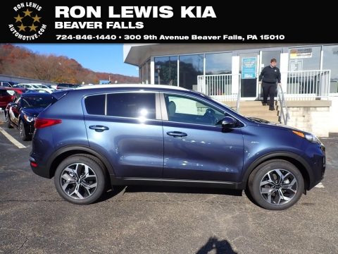 Pacific Blue Kia Sportage EX AWD.  Click to enlarge.