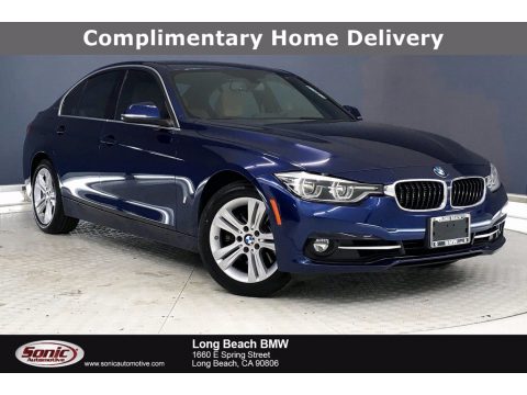 Mediterranean Blue Metallic BMW 3 Series 330e iPerfomance Sedan.  Click to enlarge.