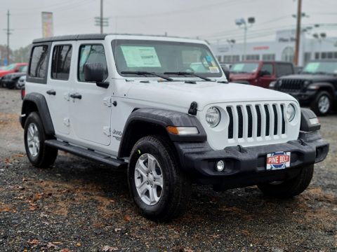 Bright White Jeep Wrangler Unlimited Sport 4x4.  Click to enlarge.