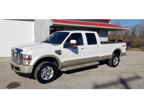 White Platinum Metallic Tri-Coat Ford F350 Super Duty King Ranch Crew Cab.  Click to enlarge.