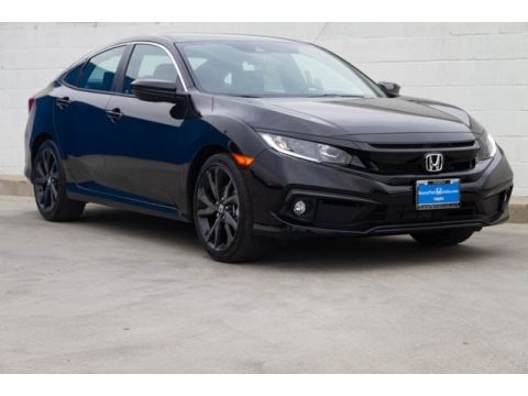 Crystal Black Pearl Honda Civic Sport Sedan.  Click to enlarge.