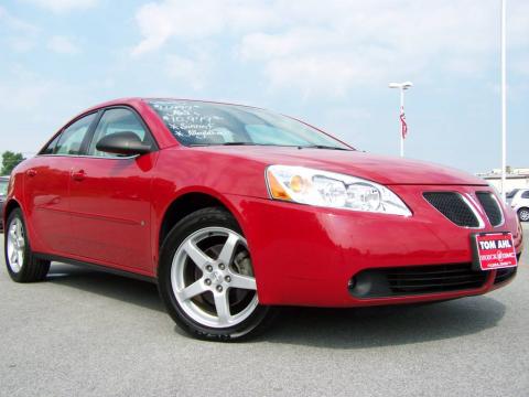 Crimson Red Pontiac G6 V6 Sedan.  Click to enlarge.