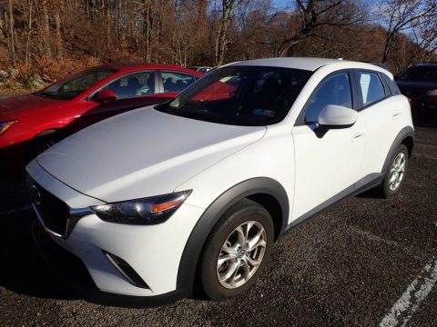 Crystal White Pearl Mazda CX-3 Sport AWD.  Click to enlarge.