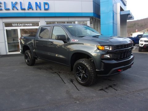 Shadow Gray Metallic Chevrolet Silverado 1500 Custom Trail Boss Crew Cab 4x4.  Click to enlarge.