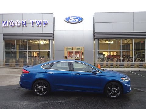 Lightning Blue Ford Fusion Sport AWD.  Click to enlarge.