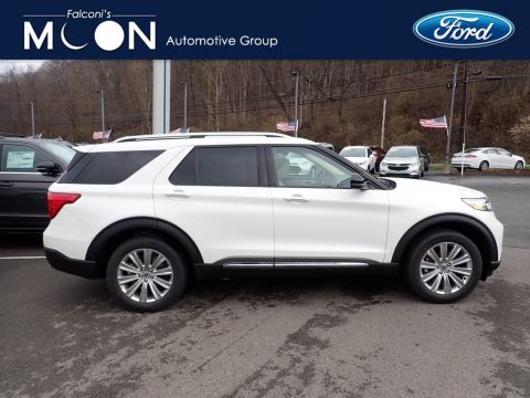 Oxford White Ford Explorer Hybrid Limited 4WD.  Click to enlarge.
