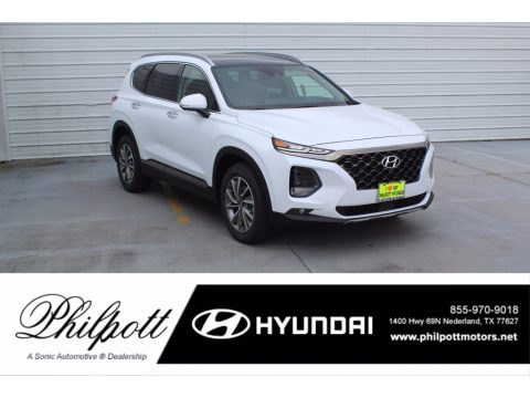 Quartz White Hyundai Santa Fe Limited.  Click to enlarge.