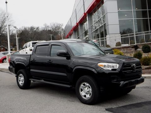 Midnight Black Metallic Toyota Tacoma SR Double Cab 4x4.  Click to enlarge.