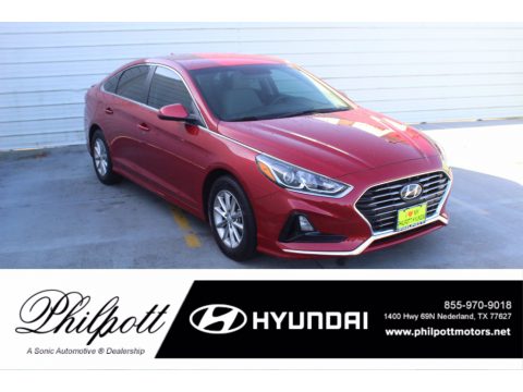 Scarlet Red Hyundai Sonata SE.  Click to enlarge.