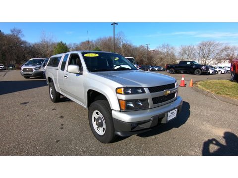 Sheer Silver Metallic Chevrolet Colorado Work Truck Extended Cab 4x4.  Click to enlarge.