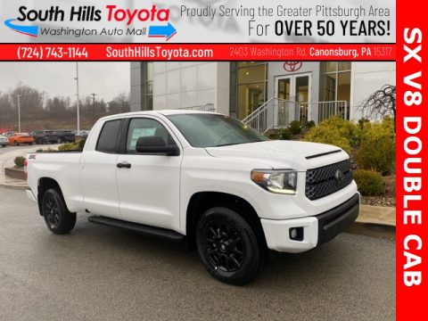 Super White Toyota Tundra SR Double Cab 4x4.  Click to enlarge.