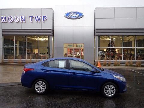 Admiral Blue Pearl Hyundai Accent SE.  Click to enlarge.