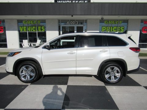 Blizzard Pearl White Toyota Highlander Limited AWD.  Click to enlarge.