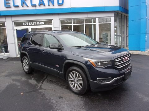 Ebony Twilight Metallic GMC Acadia All Terrain SLE AWD.  Click to enlarge.