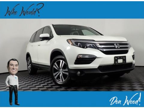White Diamond Pearl Honda Pilot EX-L AWD.  Click to enlarge.