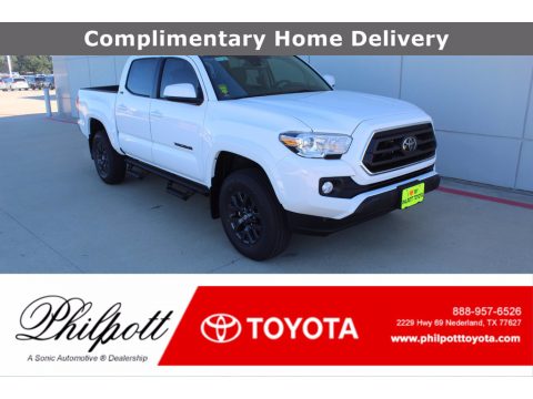 Super White Toyota Tacoma SR5 Double Cab.  Click to enlarge.