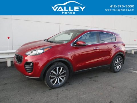 Hyper Red Kia Sportage EX AWD.  Click to enlarge.