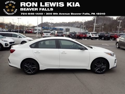 Clear White Kia Forte GT-Line.  Click to enlarge.