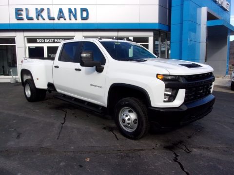 Summit White Chevrolet Silverado 3500HD Work Truck Crew Cab 4x4.  Click to enlarge.