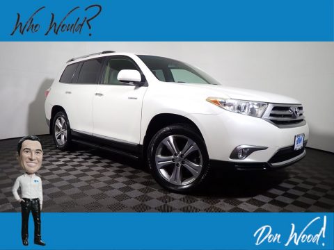 Blizzard White Pearl Toyota Highlander Limited 4WD.  Click to enlarge.