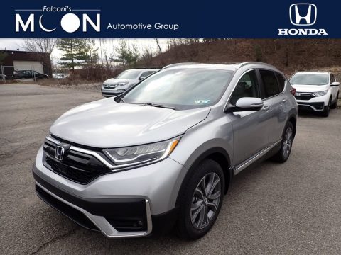 Lunar Silver Metallic Honda CR-V Touring AWD.  Click to enlarge.
