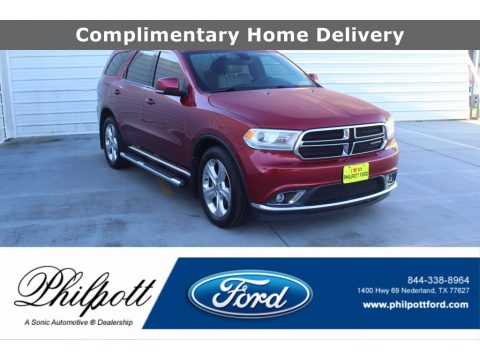 Deep Cherry Red Crystal Pearl Dodge Durango Limited AWD.  Click to enlarge.