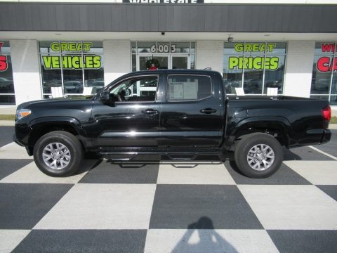 Midnight Black Metallic Toyota Tacoma SR Double Cab.  Click to enlarge.