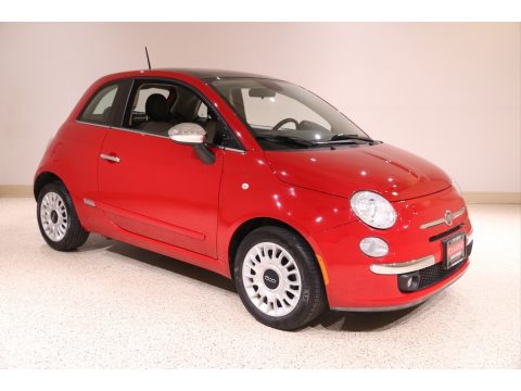 Rosso (Red) Fiat 500 Lounge.  Click to enlarge.