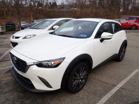 Snowflake White Pearl Mica Mazda CX-3 Touring AWD.  Click to enlarge.