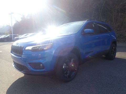 Hydro Blue Pearl Jeep Cherokee Latitude Plus 4x4.  Click to enlarge.